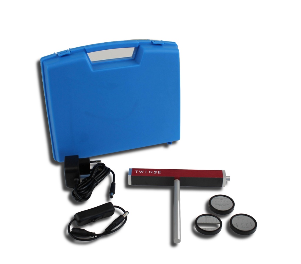 Valisette de diffraction/interférences avec laser rouge Premium