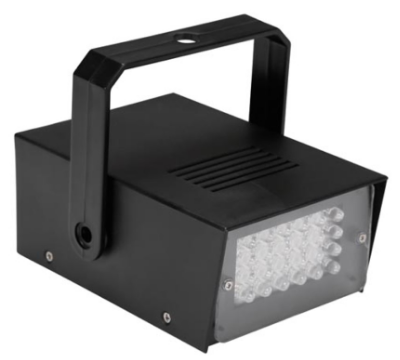[800150] Mini stroboscope à LED blanches - 24 LED - sur piles
